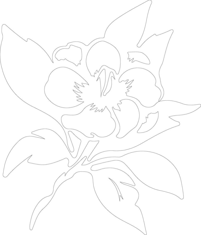 ai generato gardenia schema silhouette vettore