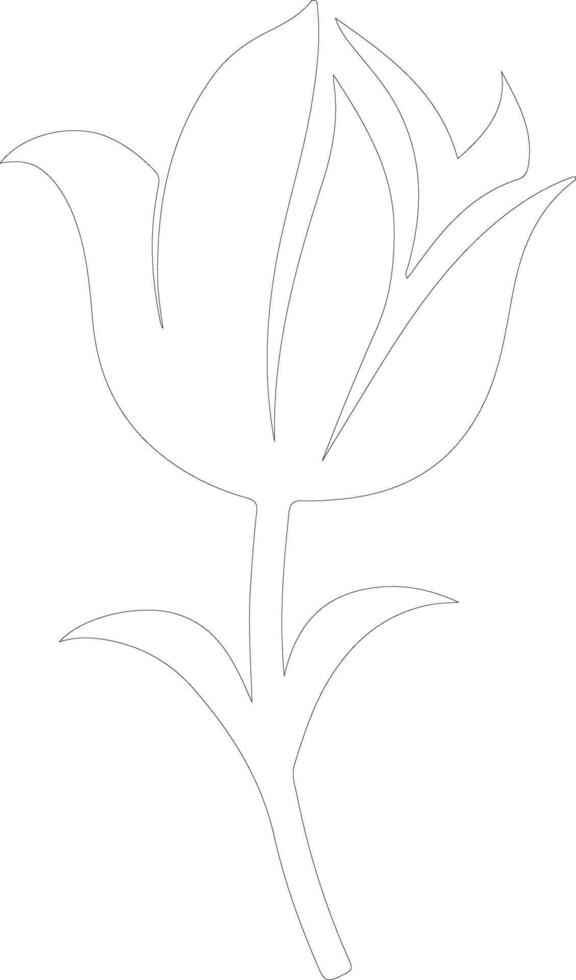 ai generato tulipano schema silhouette vettore