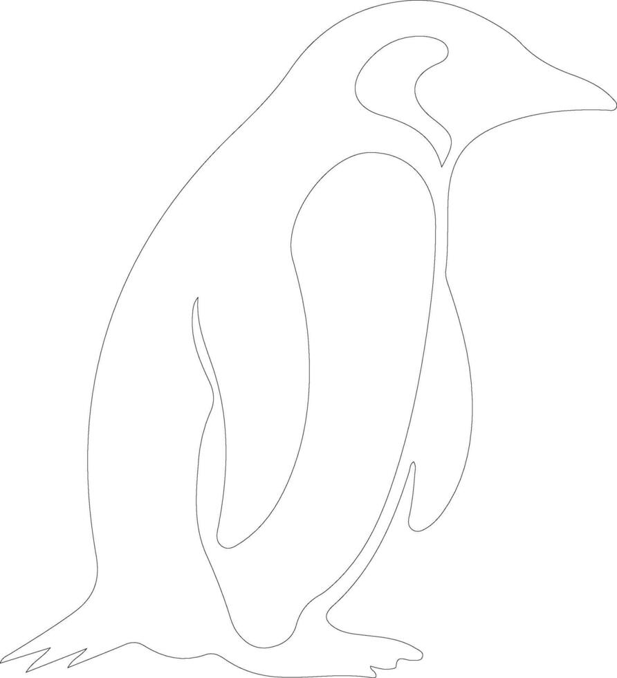 ai generato pinguino schema silhouette vettore