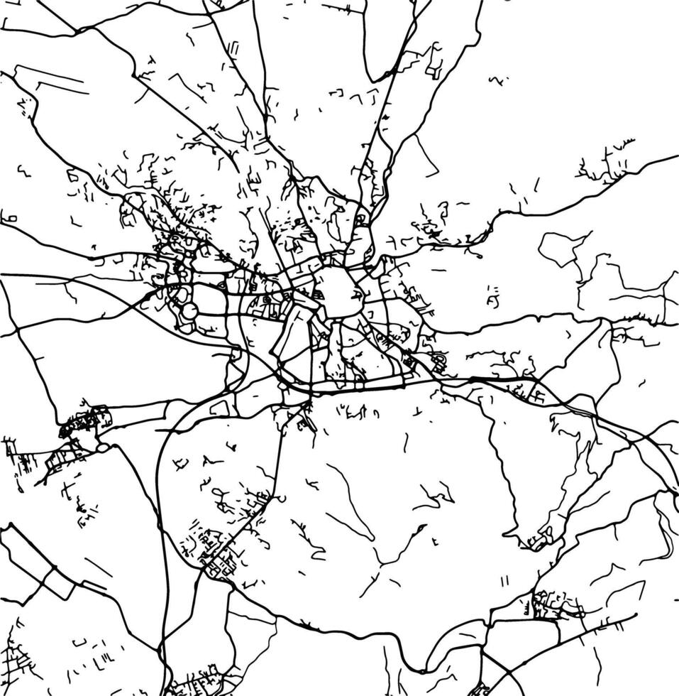 silhouette carta geografica di aix-en-provence Francia. vettore