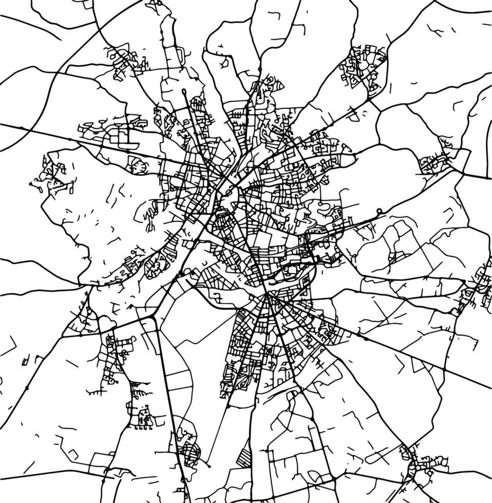 silhouette carta geografica di Le mans Francia. vettore