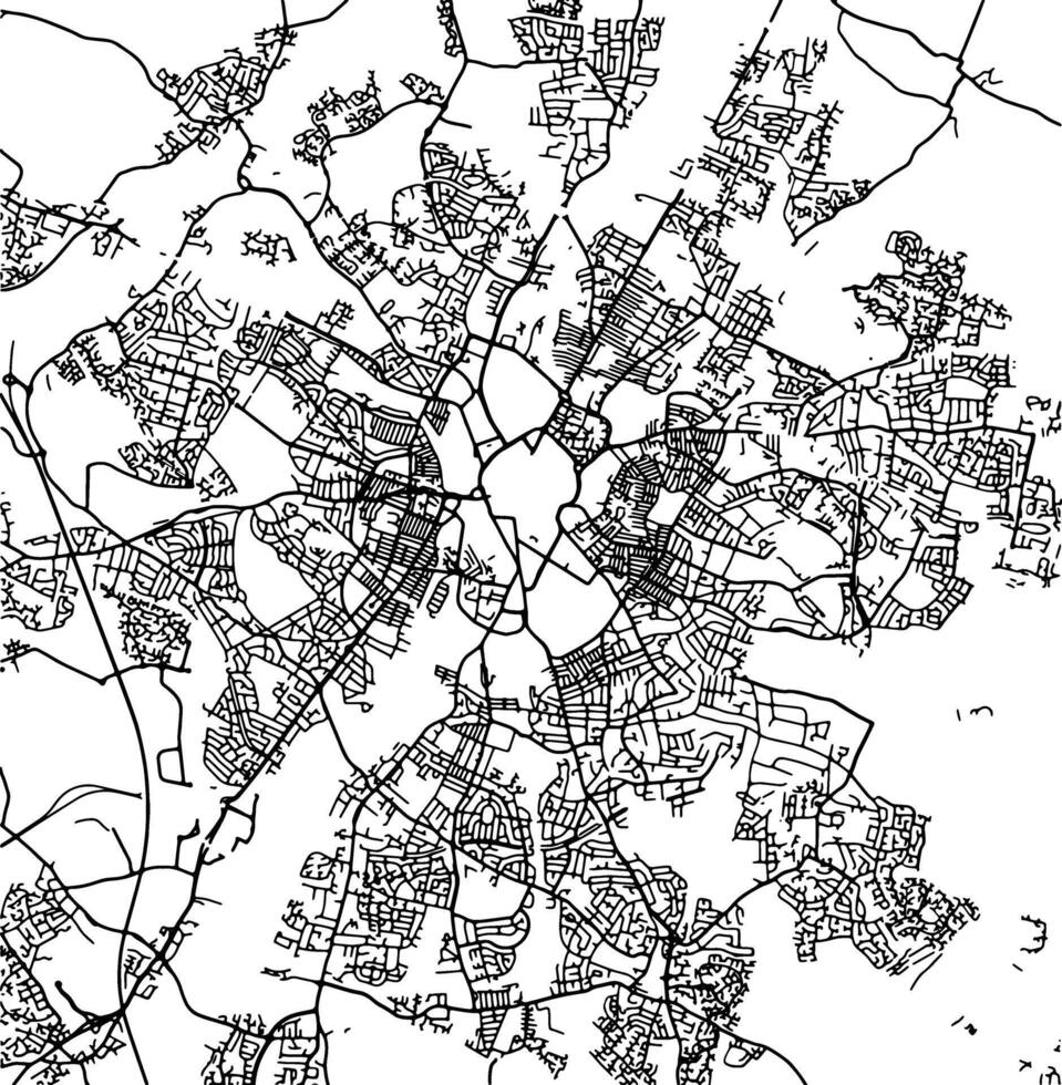 silhouette carta geografica di Leicester unito regno. vettore