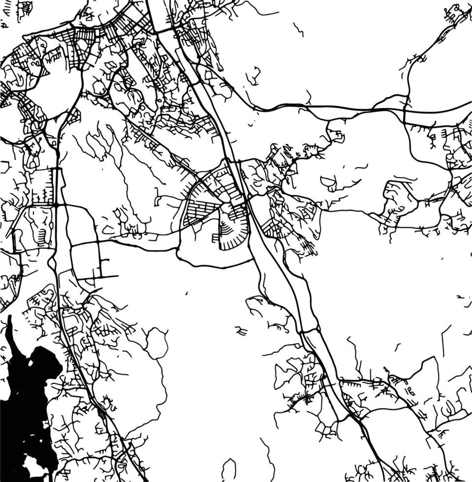 silhouette carta geografica di moelndal Svezia. vettore