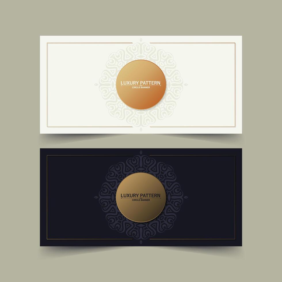 carta di design del bordo del cerchio dell'ornamento di lusso vettore
