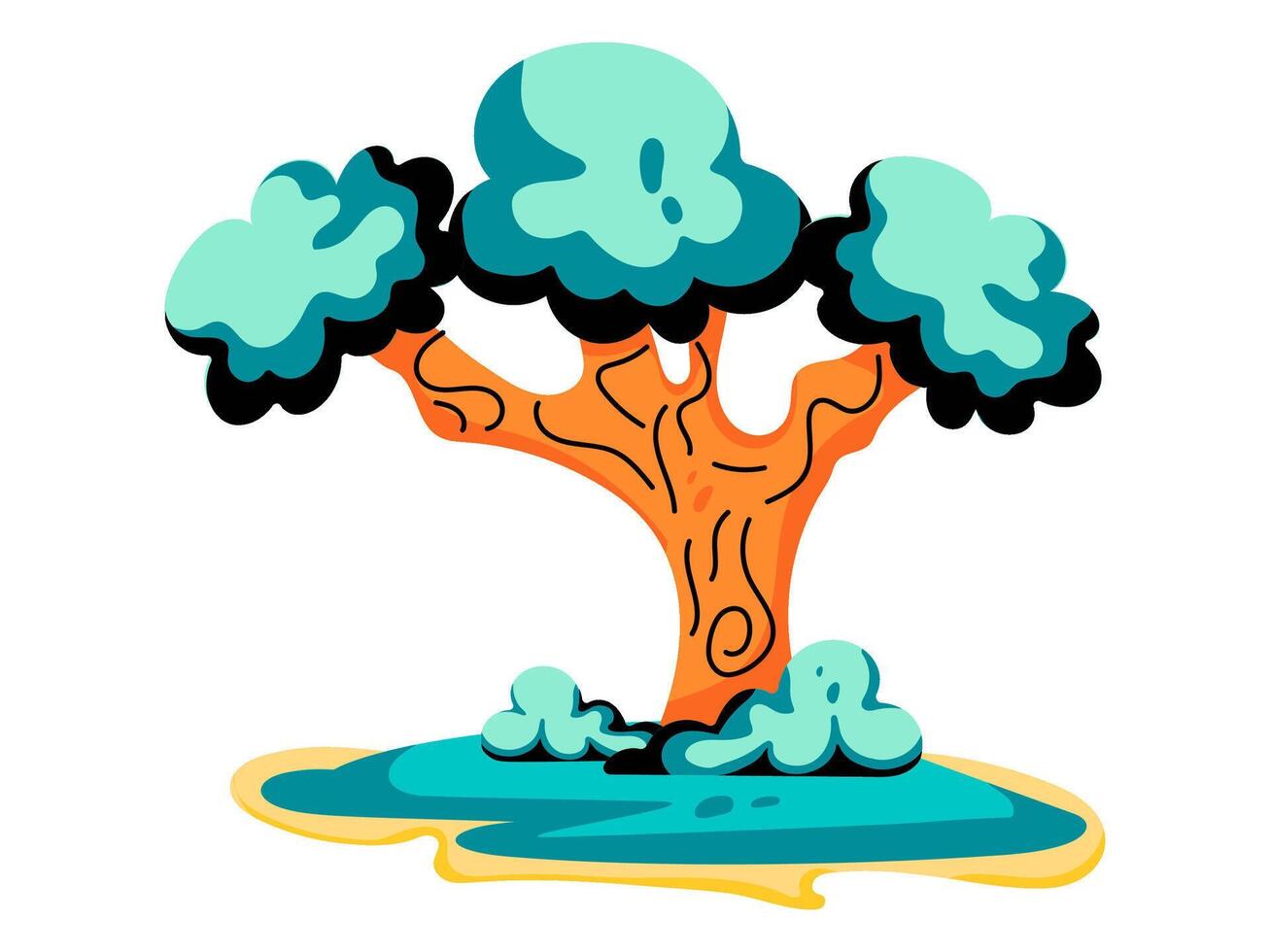 albero design con moderno illustrazione concetto stile per distintivo azienda agricola agricoltura etichetta illustrazione vettore