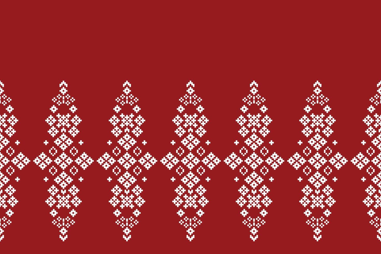 tradizionale etnico motivi ikat geometrico tessuto modello attraversare punto.ikat ricamo etnico orientale pixel rosso sfondo. astratto, vettore, illustrazione. trama, natale, decorazione, carta da parati. vettore