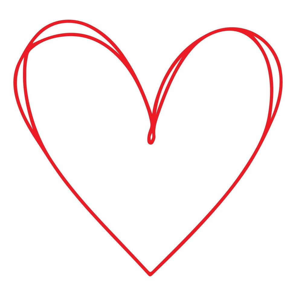 cuore forma rosso schema icona cartello simbolo di amore elemento per decorazione contento vacanza vettore illustrazione