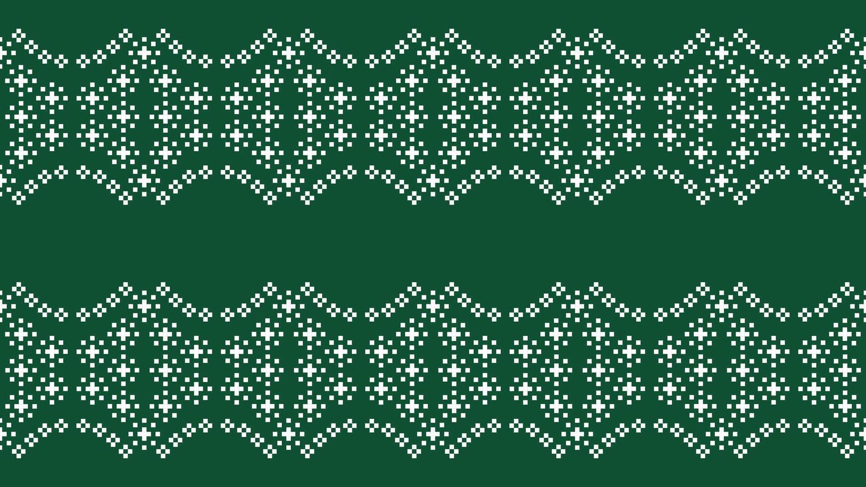 tradizionale etnico motivi ikat geometrico tessuto modello attraversare punto.ikat ricamo etnico orientale pixel verde sfondo.astratto,vettore,illustrazione. trama, sciarpa, decorazione, carta da parati. vettore