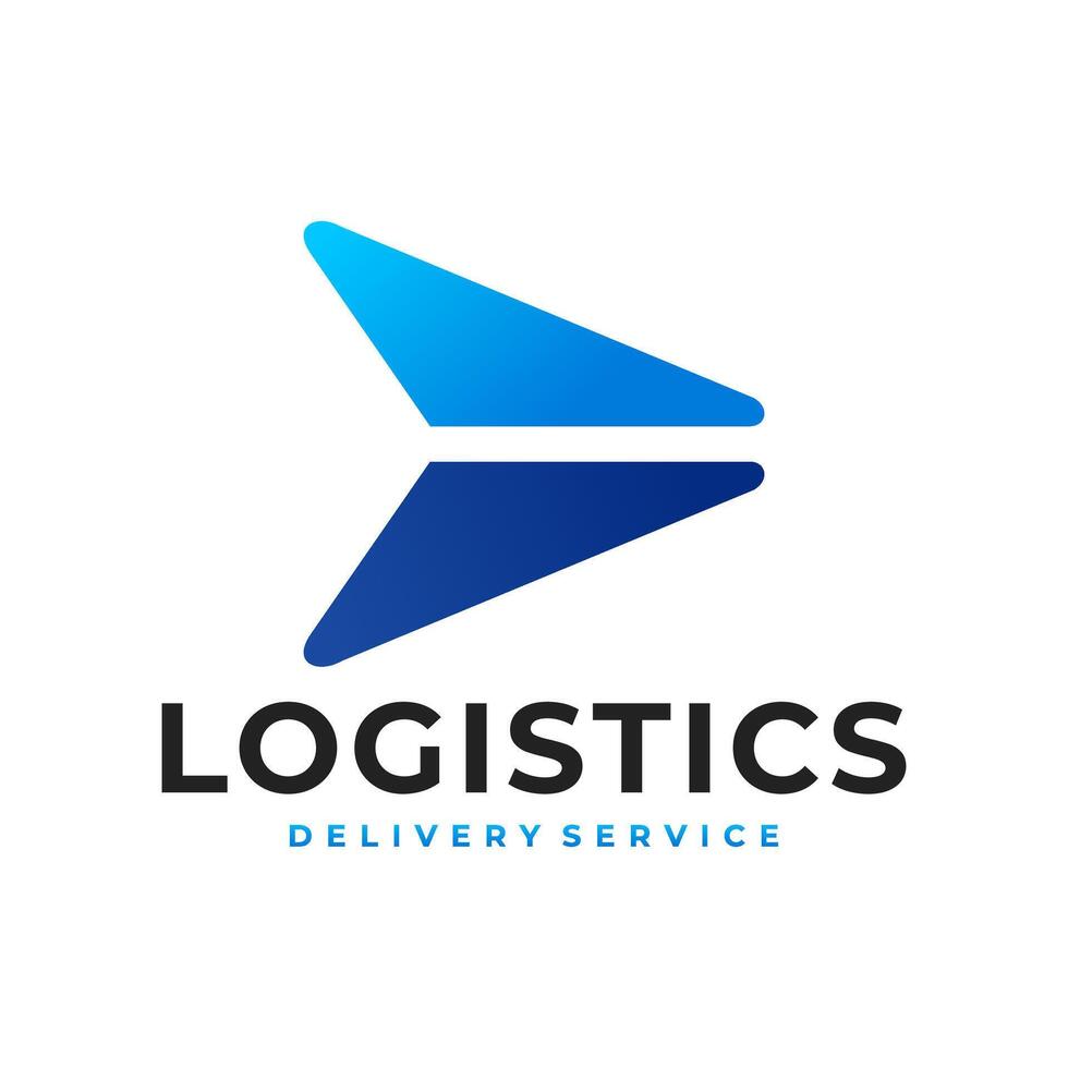 logistica logo, freccia design logo modello, vettore illustrazione