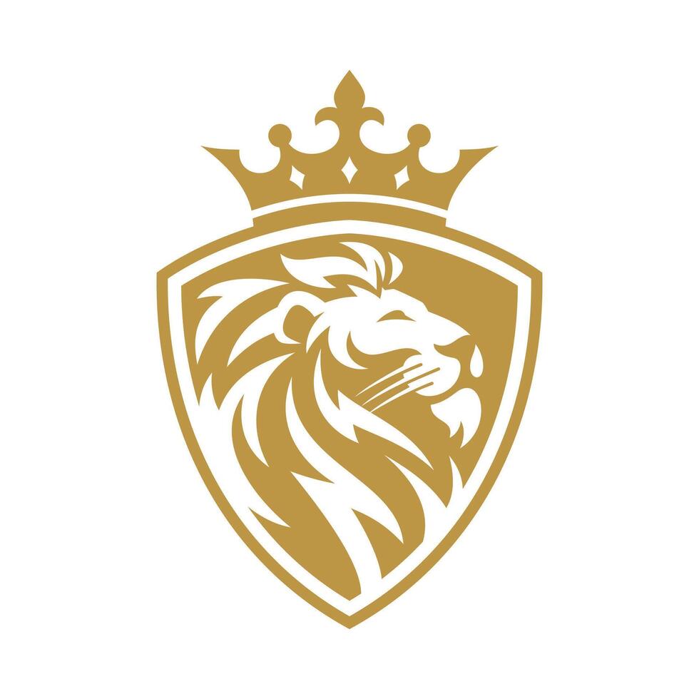 Leone scudo logo design modello ,Leone testa logo ,elemento per il marca identità ,vettore illustrazione vettore