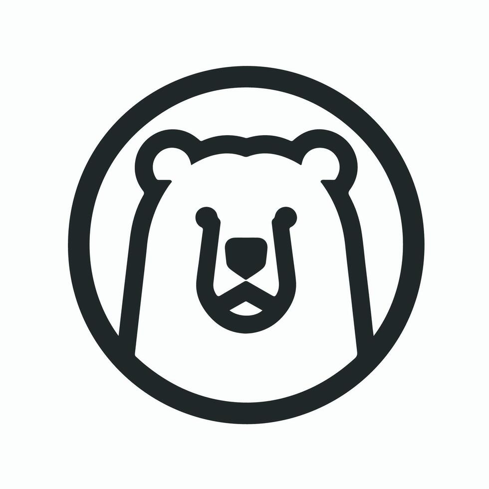 logo dell'illustrazione dell'orso vettore