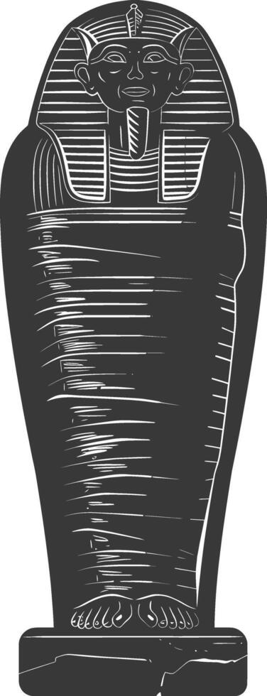 ai generato silhouette antico Egitto sarcofago nero colore solo vettore