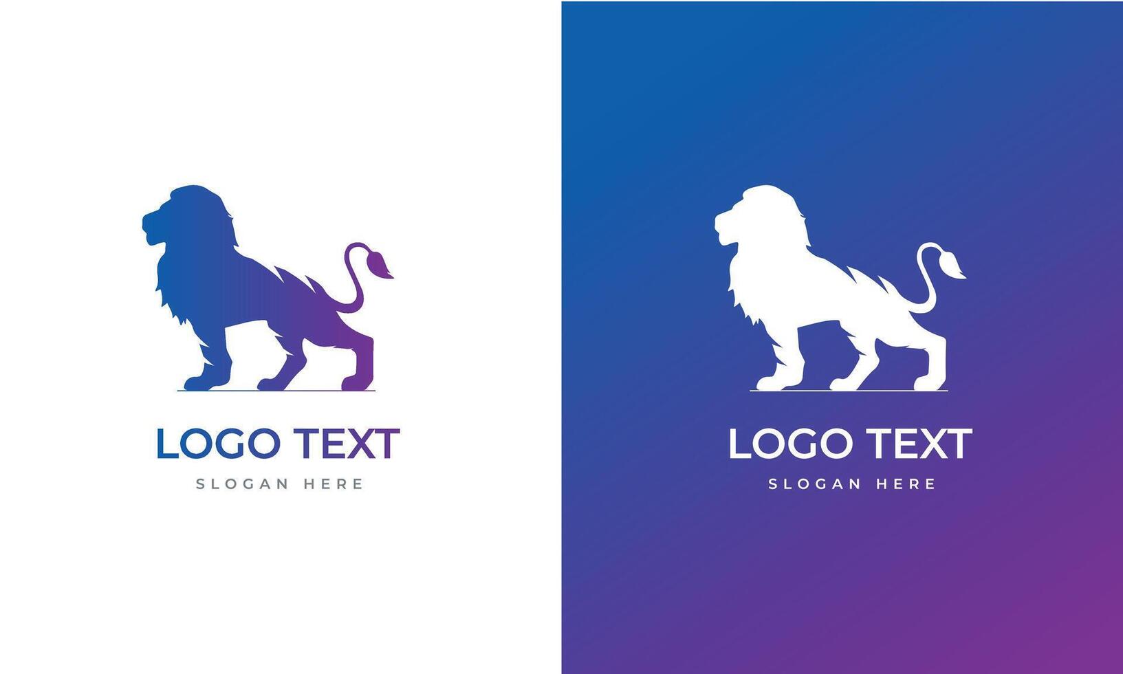 logo Leone re pendenza colorato stile vettore