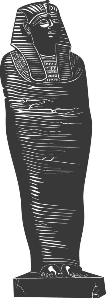 ai generato silhouette antico Egitto sarcofago nero colore solo vettore