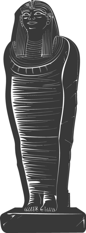 ai generato silhouette antico Egitto sarcofago nero colore solo vettore