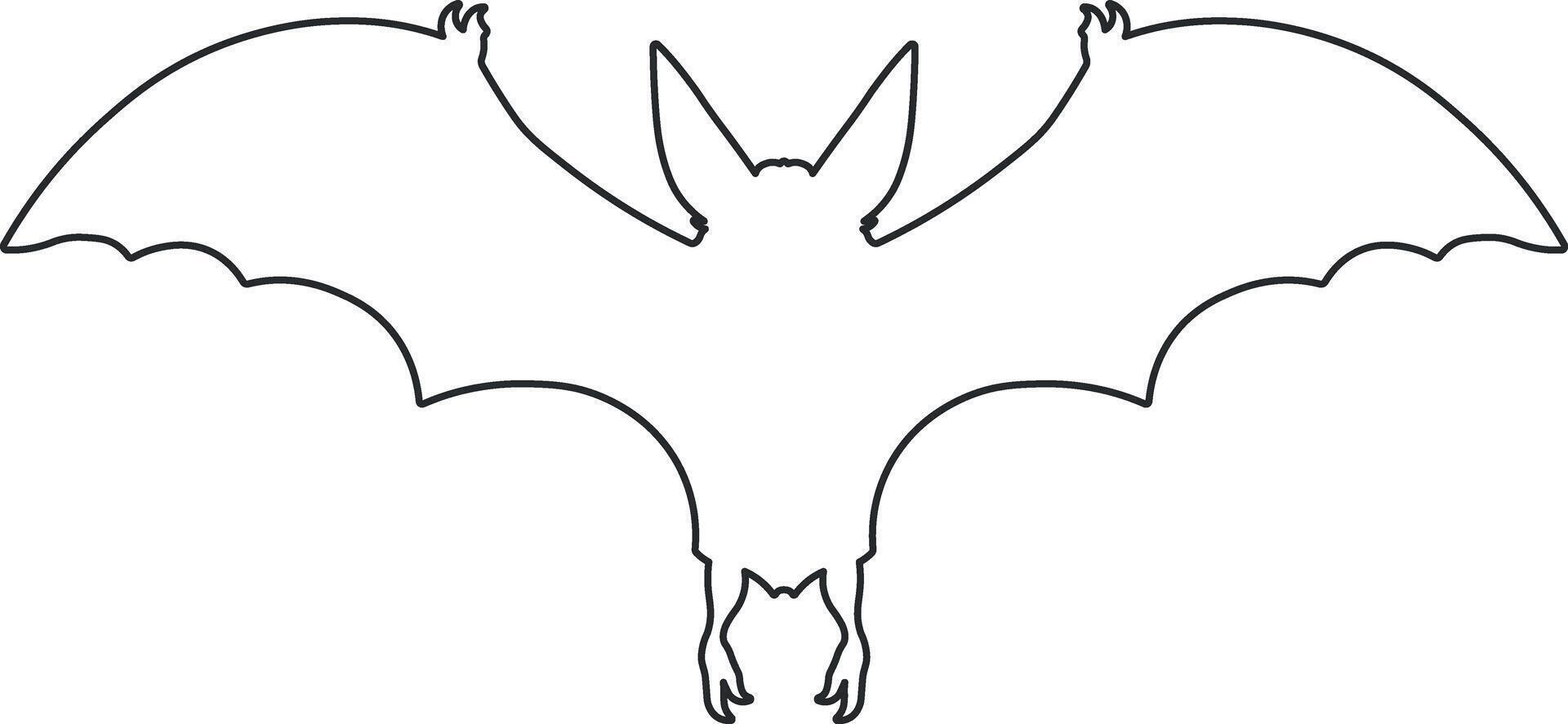 nero silhouette di un' pipistrello senza sfondo vettore