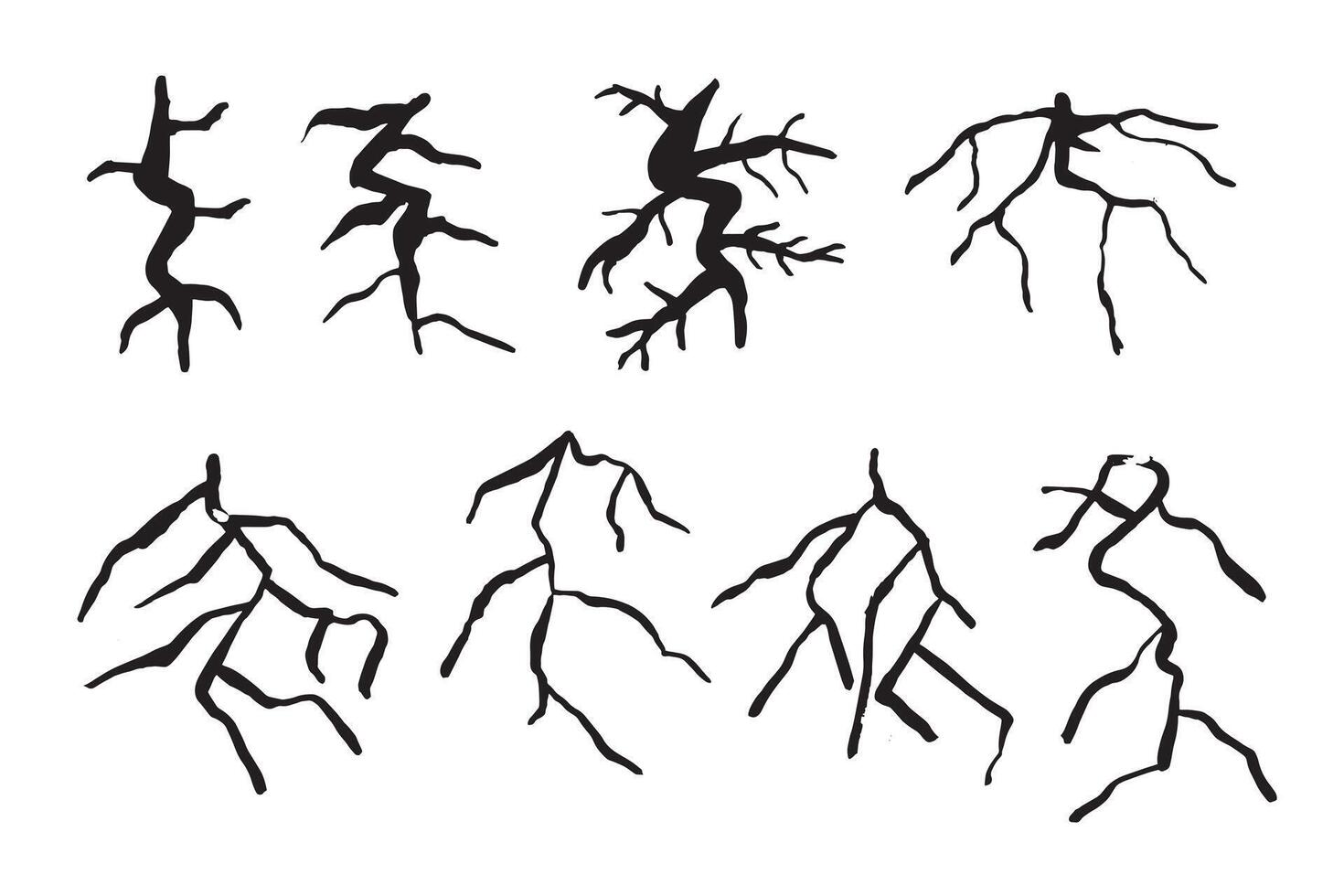 disegnato a mano crepe trasformato in cartone animato vettori