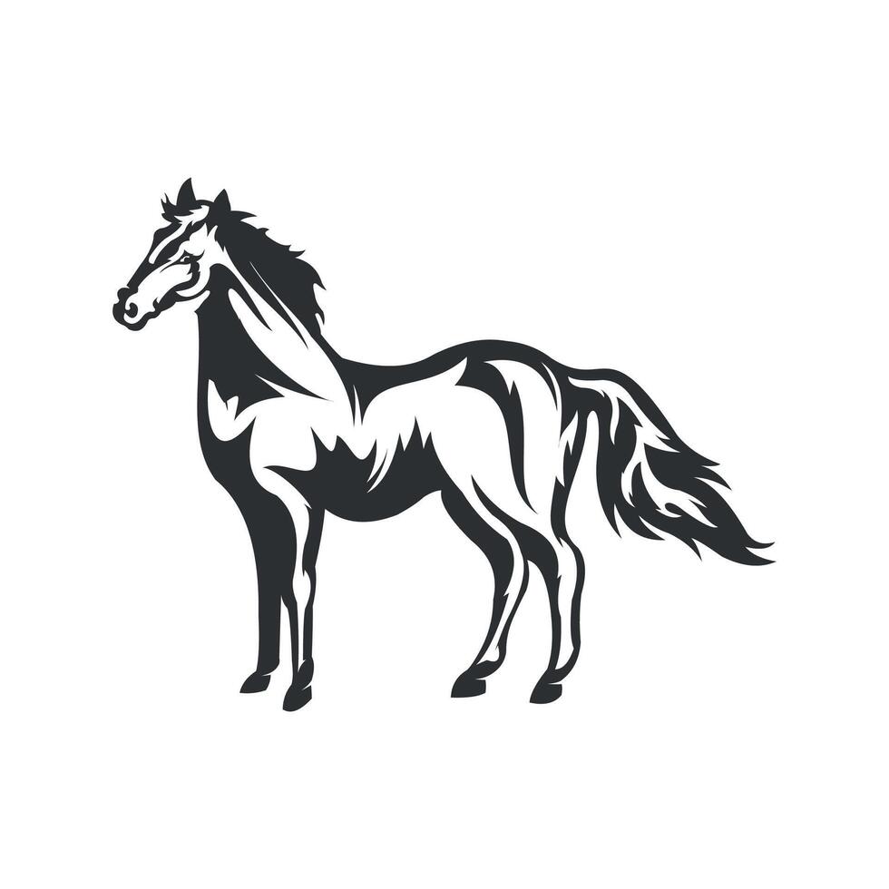 vettore di disegno del logo del cavallo