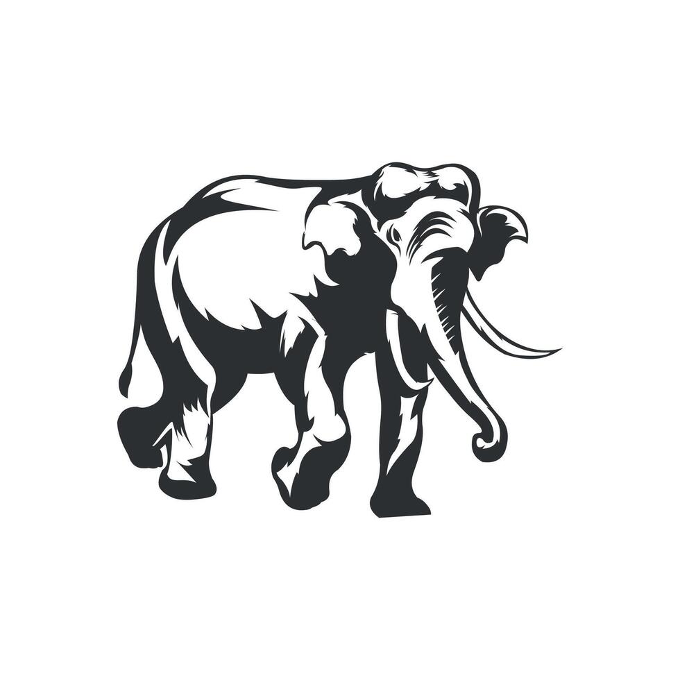 vettore di design del logo dell'elefante