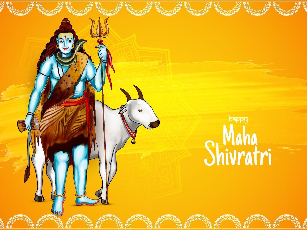 contento maha shivratri religioso indiano Festival elegante sfondo design vettore