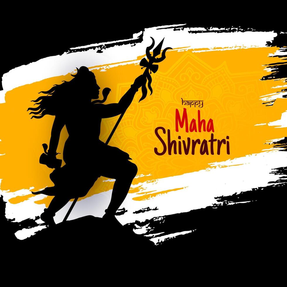 tradizionale contento maha shivratri indiano Festival decorativo sfondo design vettore