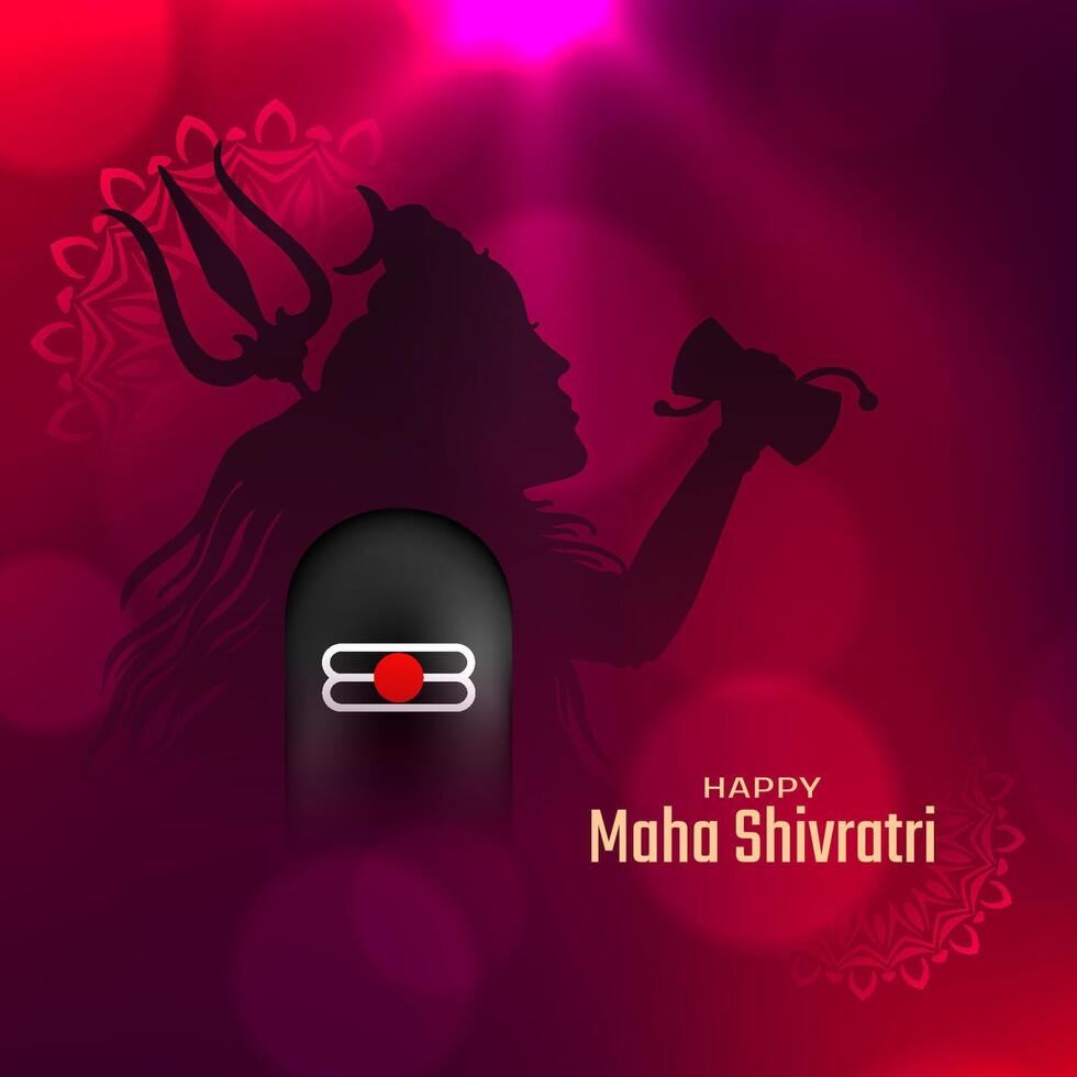 bellissimo contento maha shivratri indiano indù Festival celebrazione saluto sfondo vettore