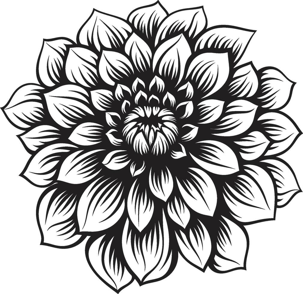 botanico emblematico elegante monocromatico icona singolo fioritura firma elegante vettore logo
