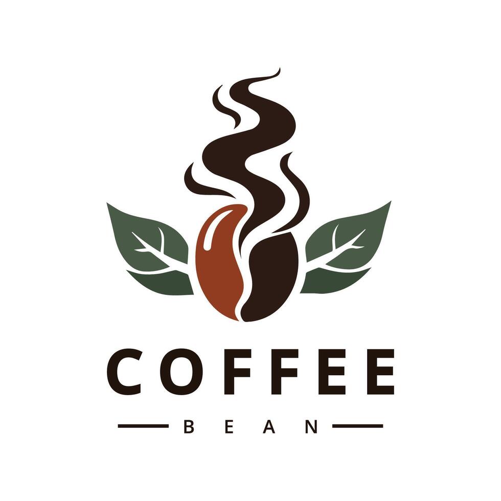caffè logo. caffè fagiolo logo. caffè negozio illustrazione design elementi vettore. vettore