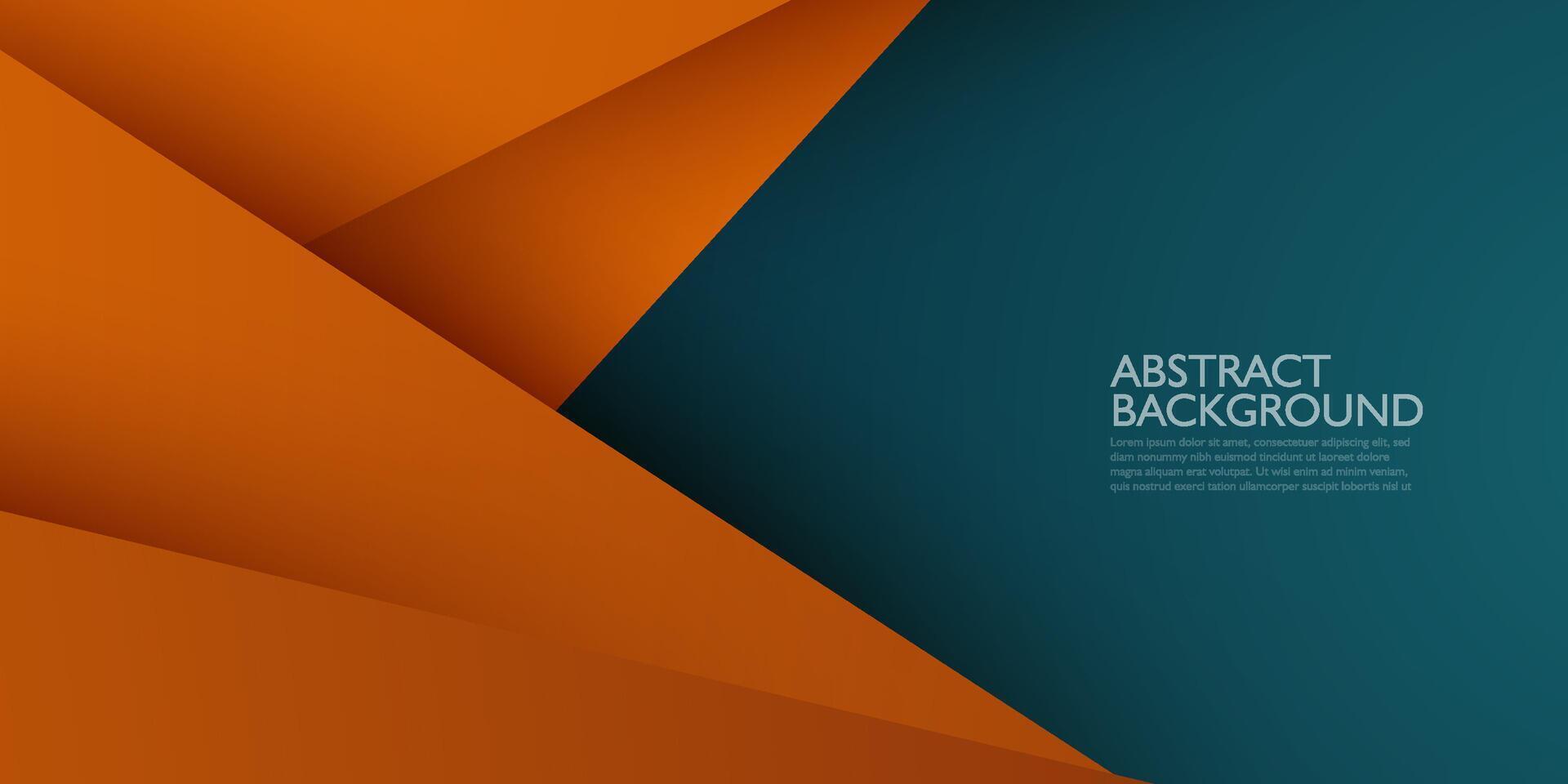 astratto arancia e buio verde papercut su geometrico sfondo design. moderno sovrapposizione futuristico sfondo vettore illustrazione con ombra. eps10 vettore