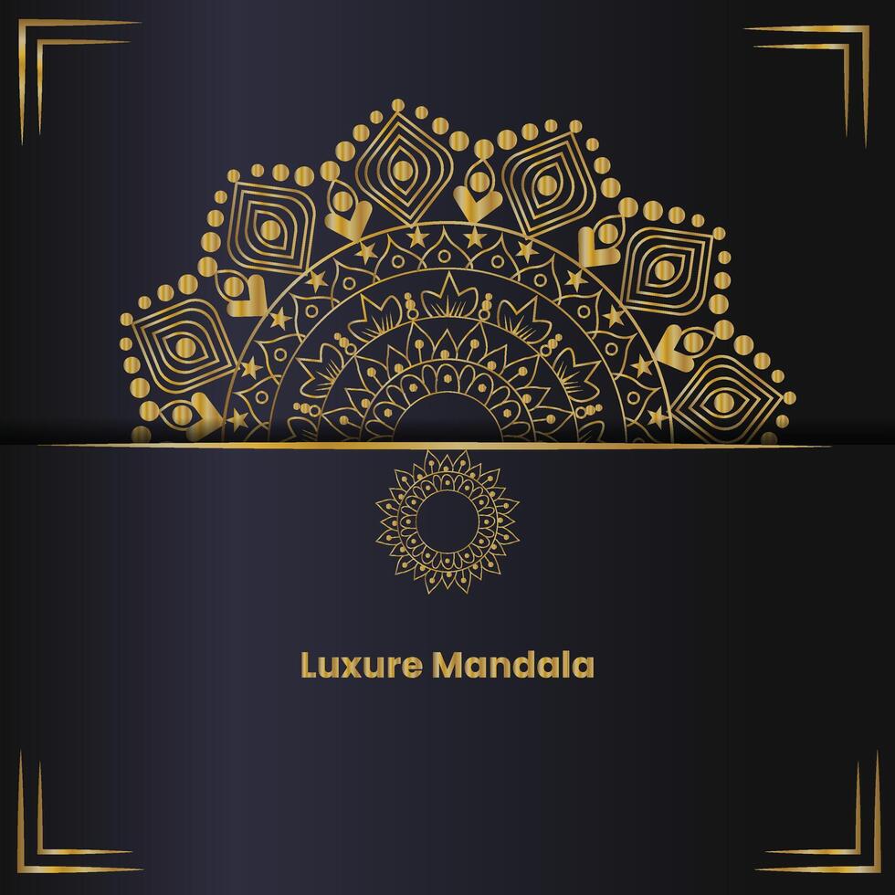 design di mandala di lusso vettore