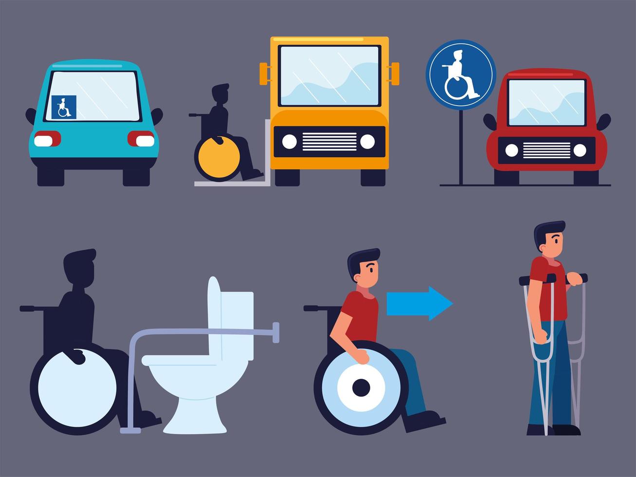 accessibilità per disabili vettore