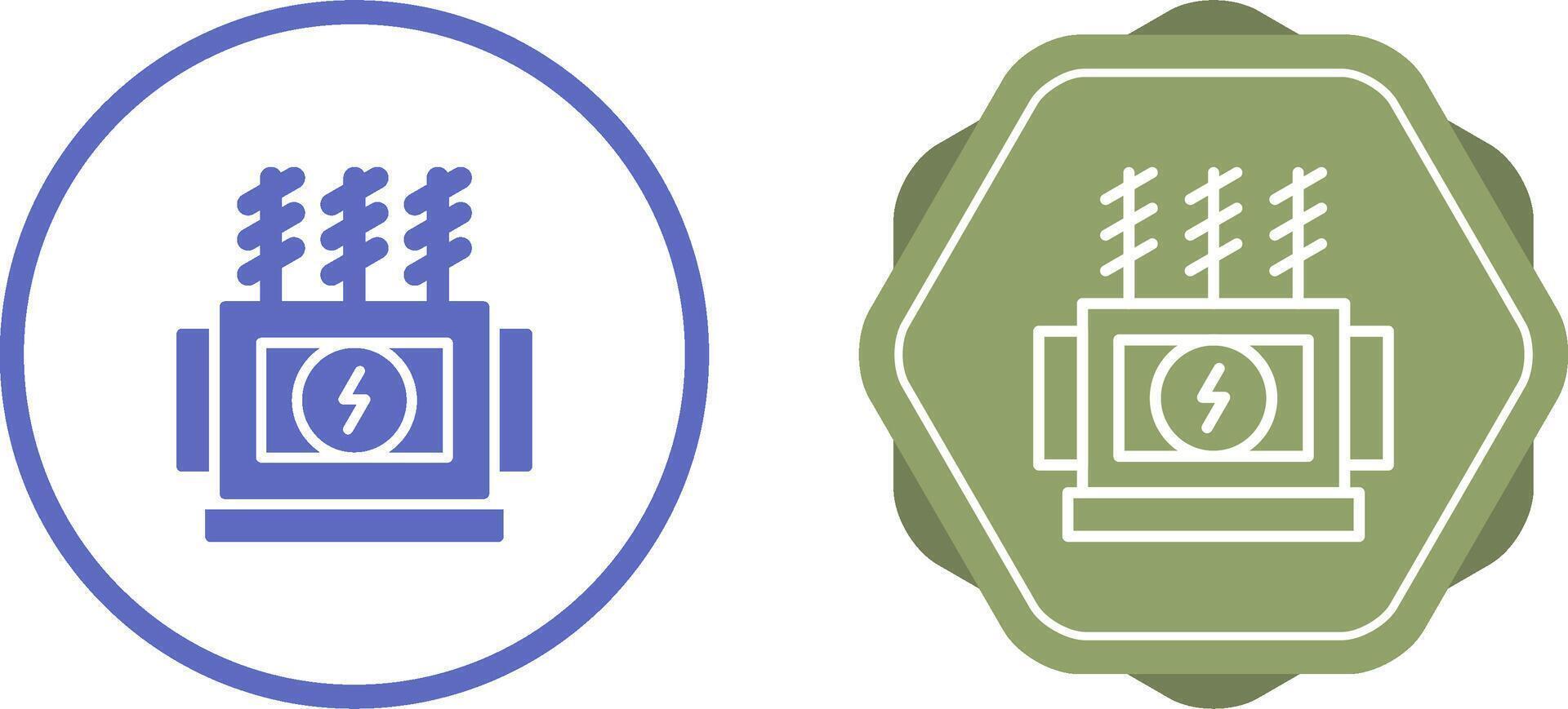 energia trasformatore vettore icona