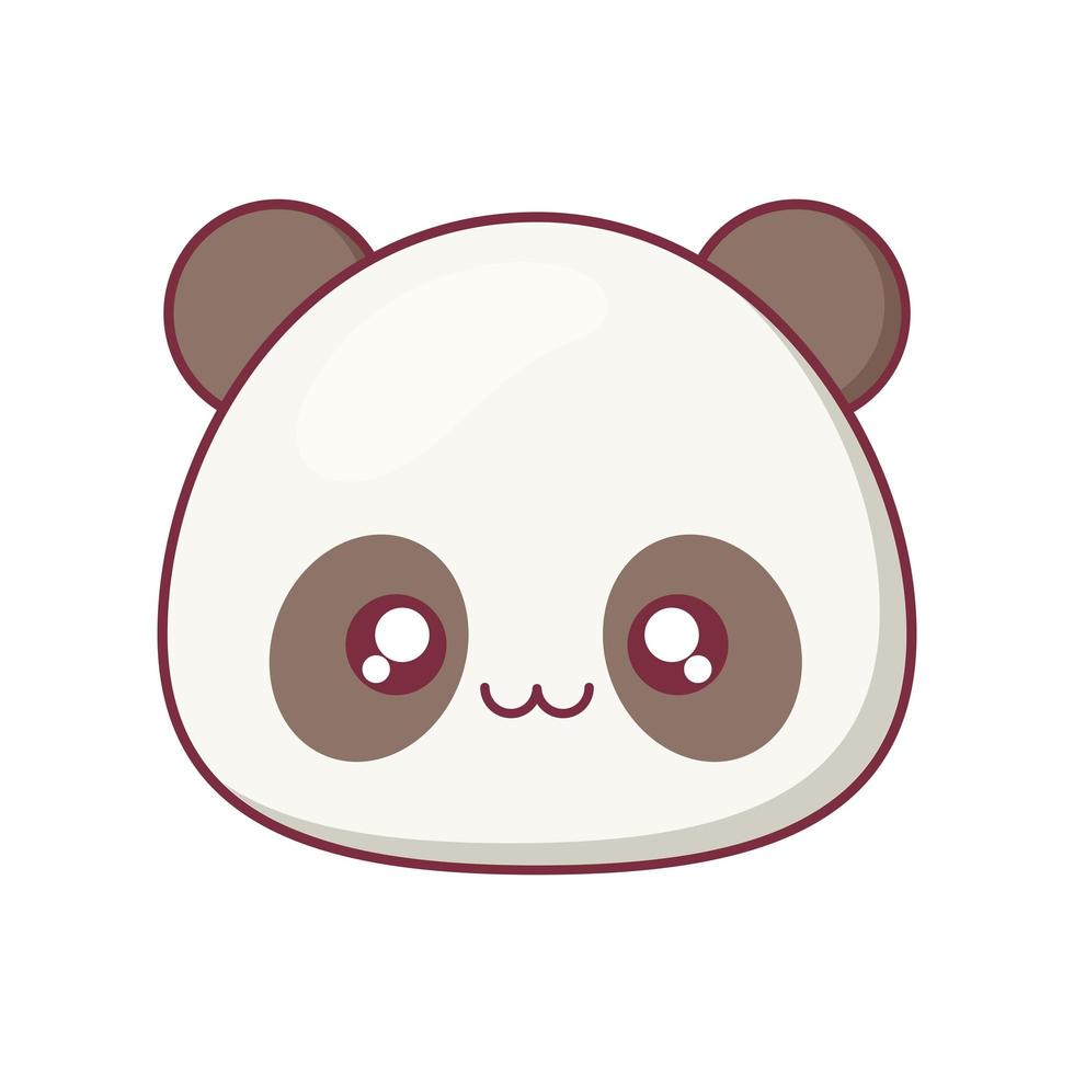 kawaii panda animale cartone animato disegno vettoriale