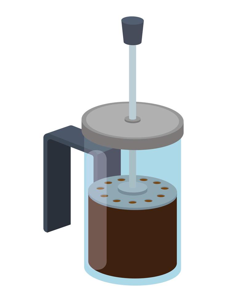 macchina da caffè su sfondo bianco vettore