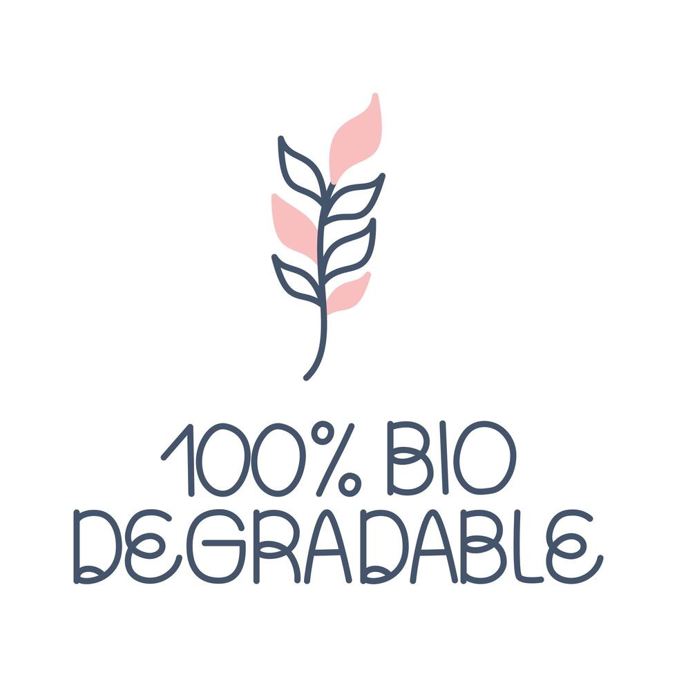 Etichetta biodegradabile al 100% vettore