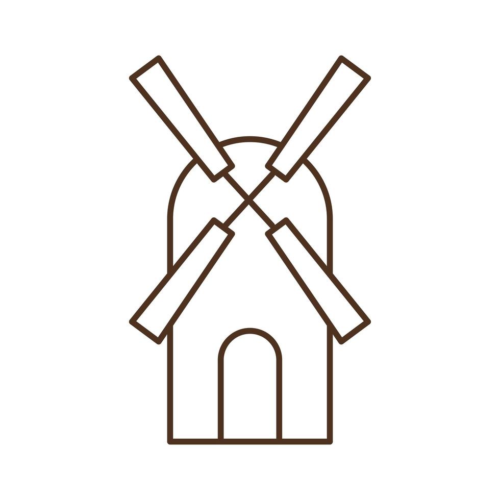 disegno vettoriale icona stile linea mulino tedesco