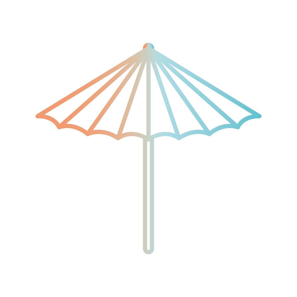disegno vettoriale icona stile sfumato ombrello a strisce