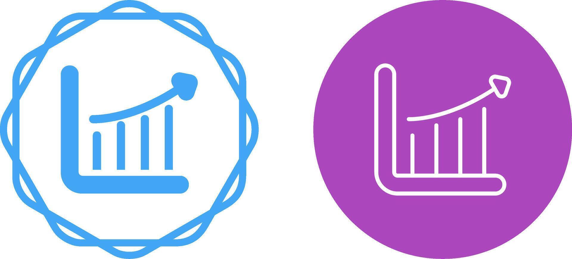 grafico freccia crescere vettore icona