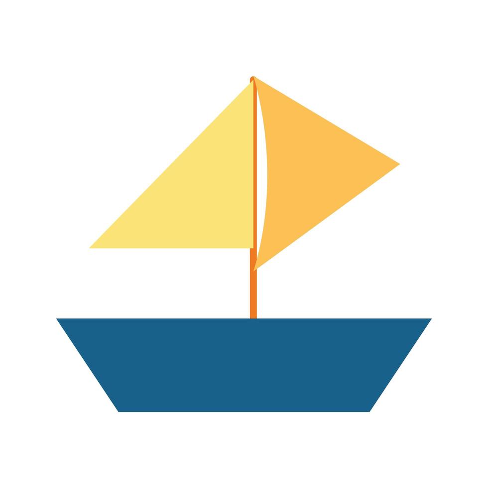 disegno vettoriale icona stile piatto barca a vela