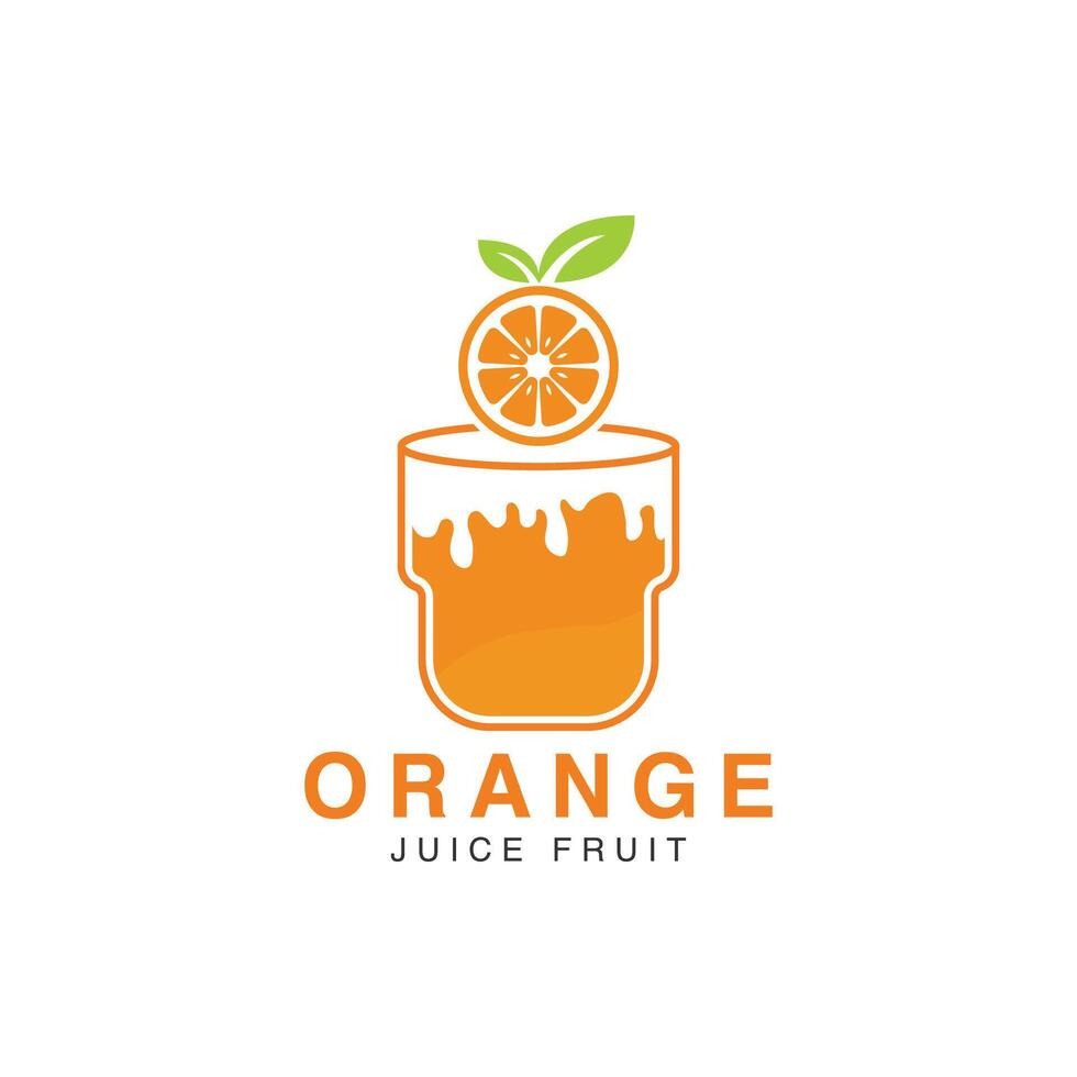 arancia succo logo. fresco bevanda icona logo vettore
