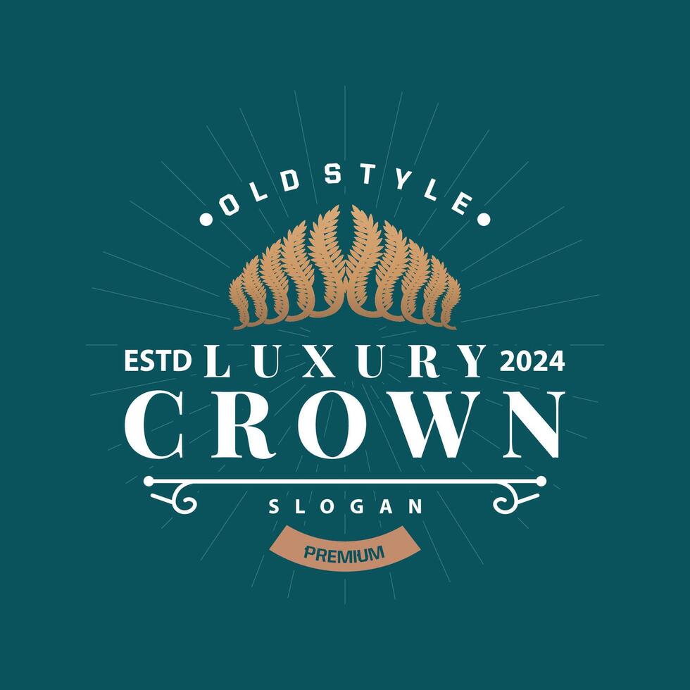 corona logo design semplice bellissimo lusso gioielleria re e Regina Principessa reale templet illustrazione vettore