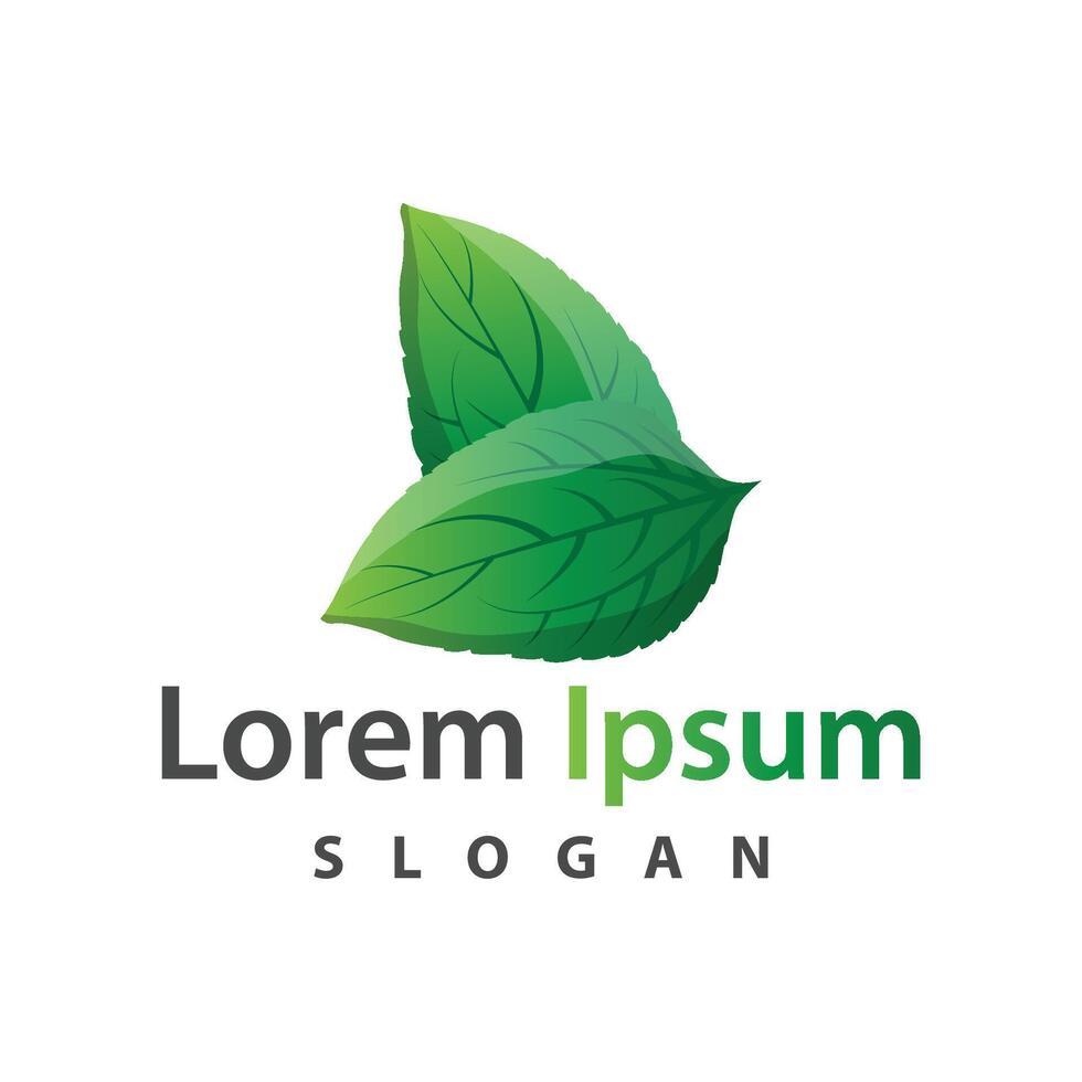 foglia logo design icona verde natura elemento ecologia vettore illustrazione modello