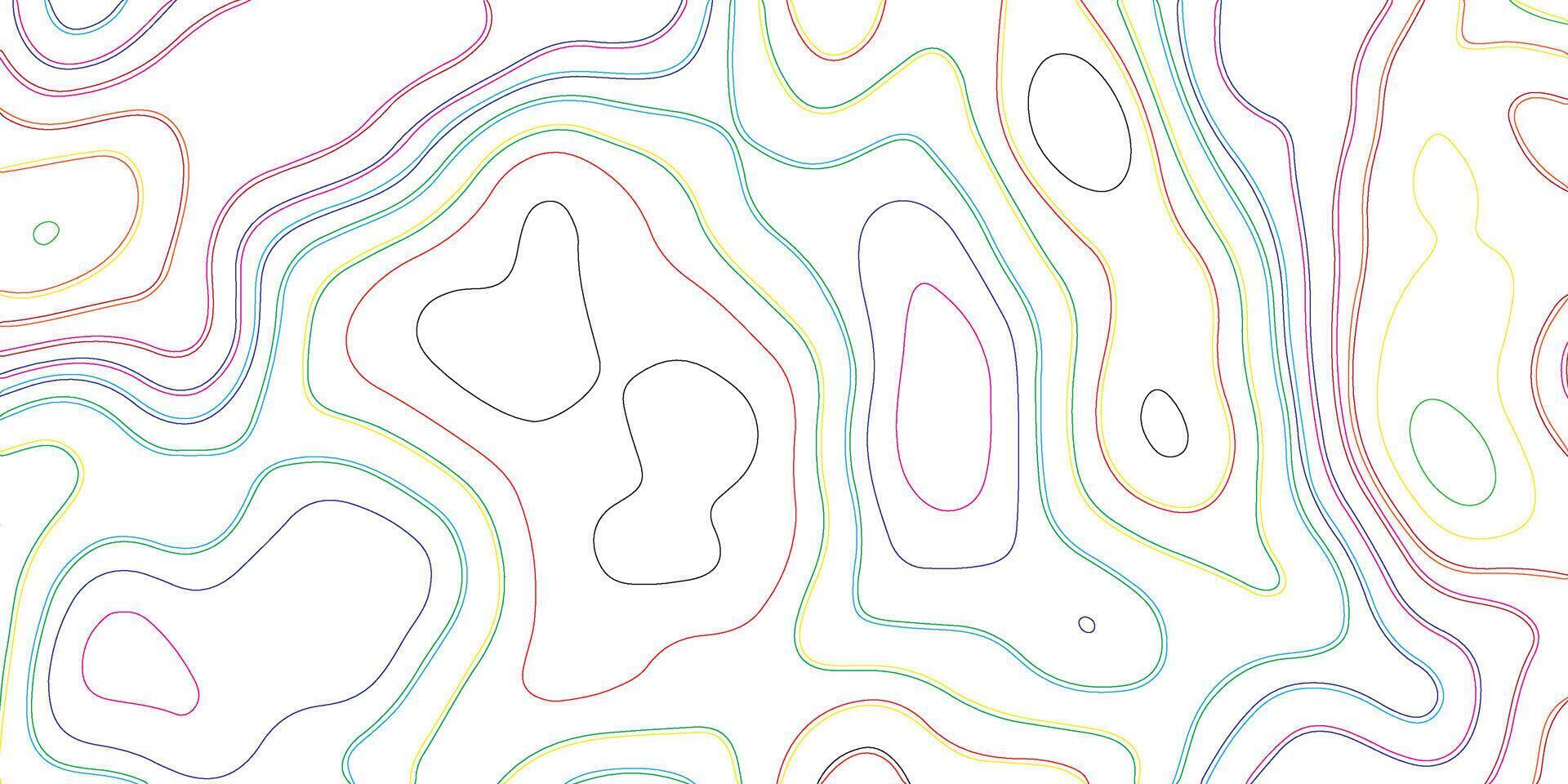 senza soluzione di continuità modello con Linee. topografica carta geografica. colorato topografica sfondo. multicolore linea sfondo. astratto sfondo con Linee e cerchi. vettore