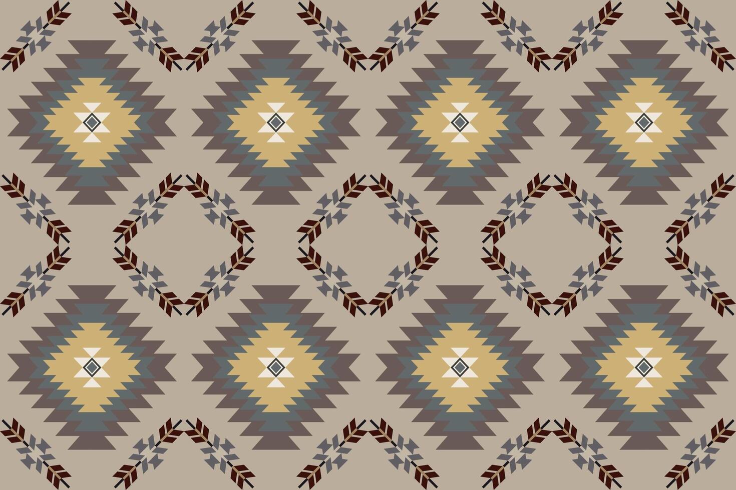 ikat tribale indiano senza soluzione di continuità modello. etnico azteco tessuto tappeto mandala ornamento nativo boho gallone tessile.geometrico africano americano orientale tradizionale vettore illustrazioni. ricamo stile.