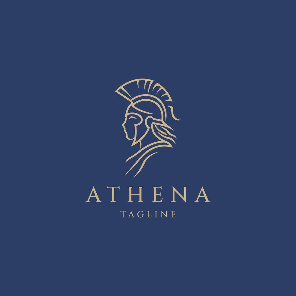 ai generato athena il dea vettore logo design