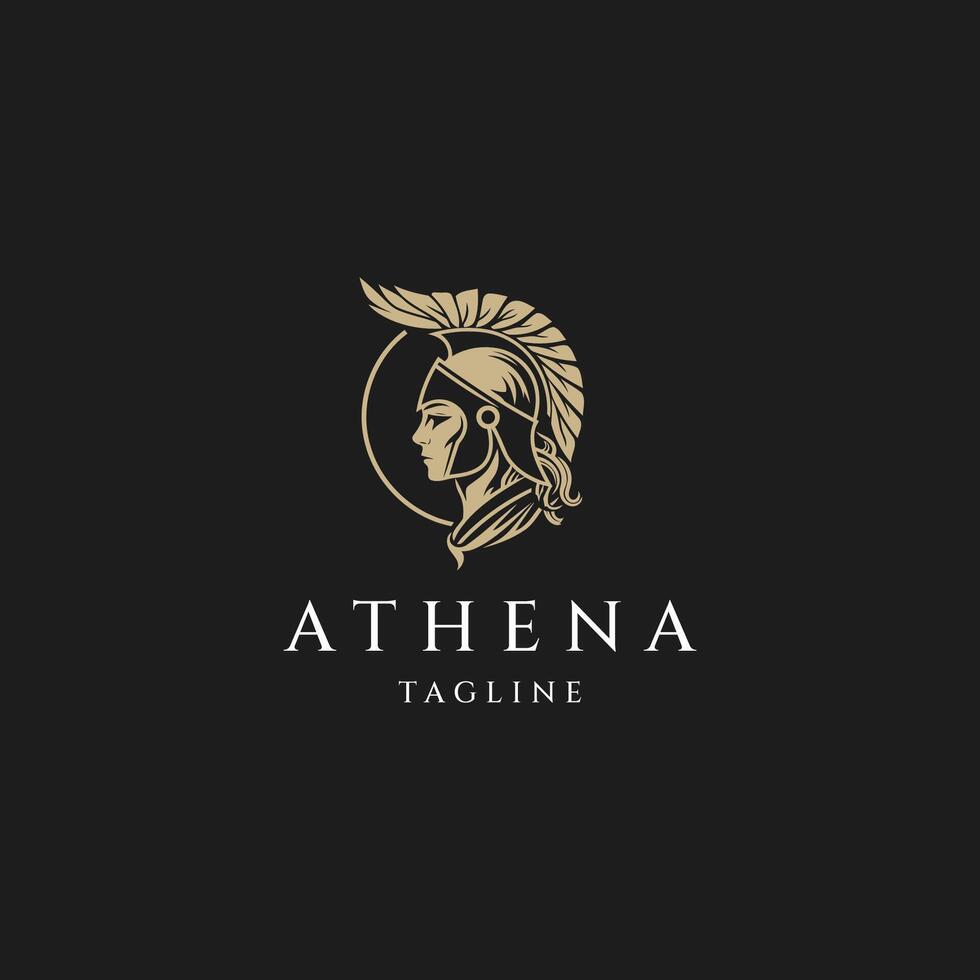 ai generato athena il dea vettore logo design