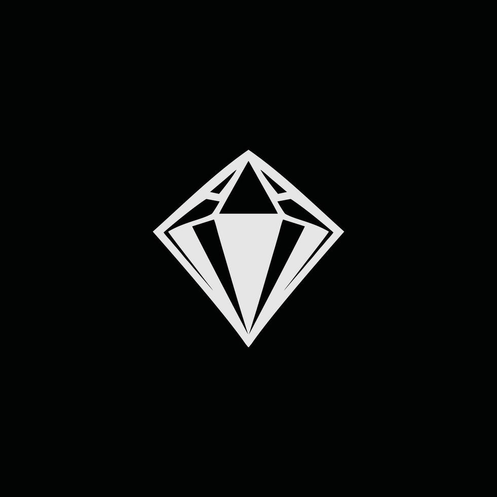 ai generato diamante logo icona vettore geometrico diamante arte gioielleria negozio cartello.