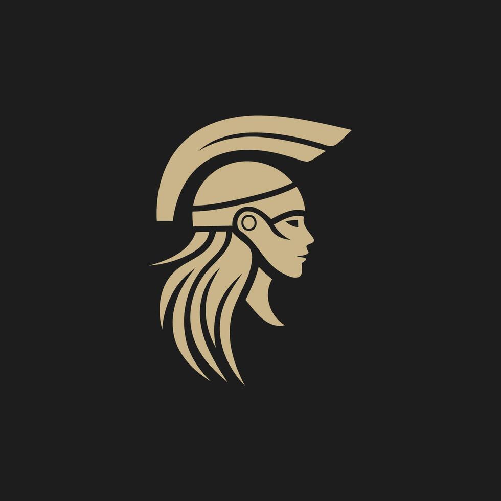 ai generato athena il dea vettore logo design