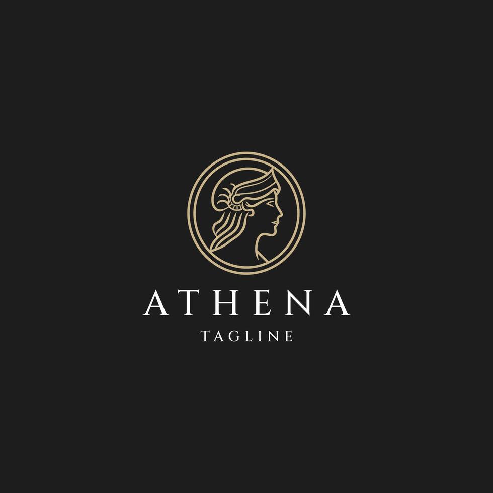 ai generato athena il dea vettore logo design