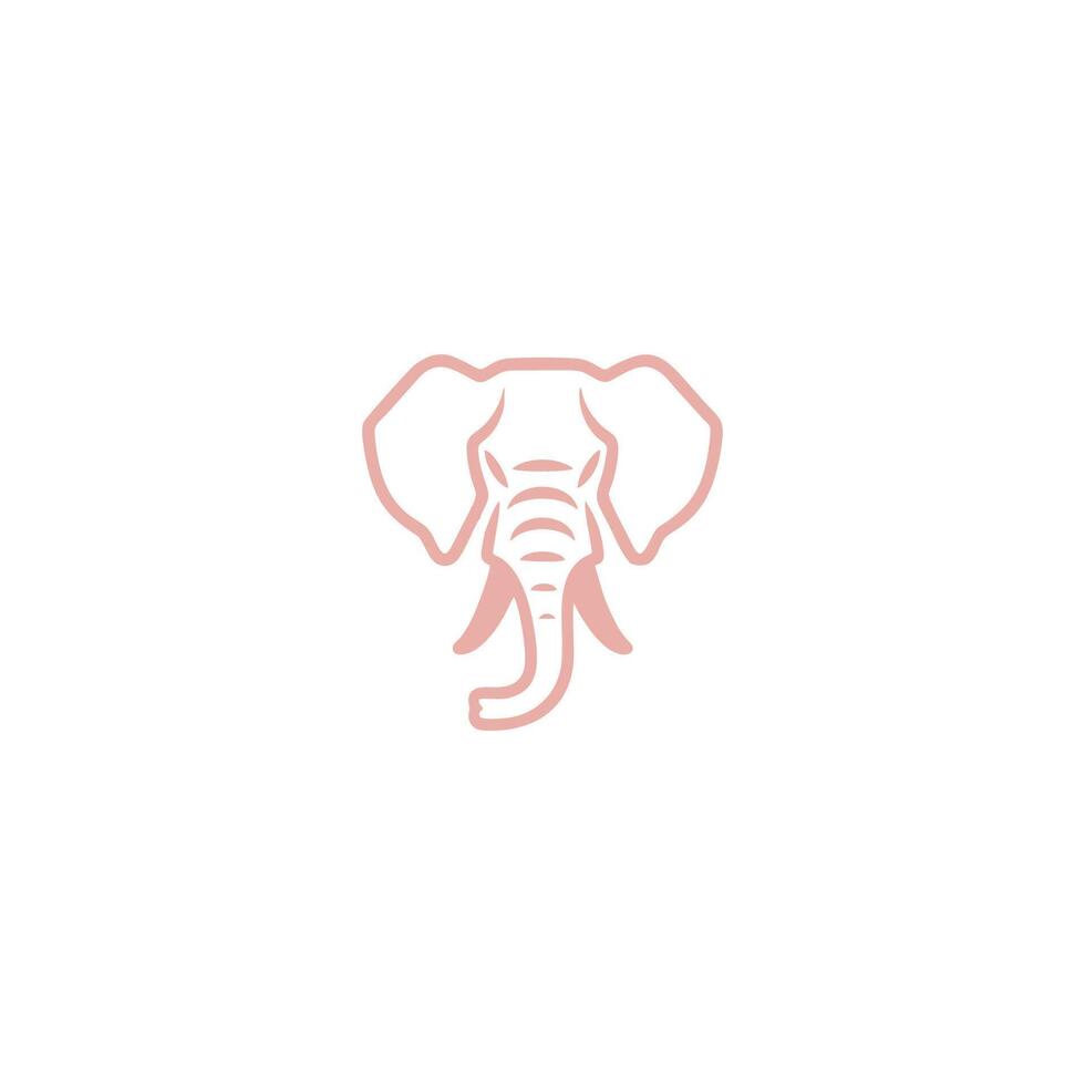 ai generato elefante logo stile design vettore illustrazione di un elefante testa
